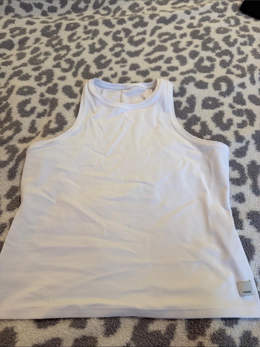 Vuori White Racerback Athletic Tank